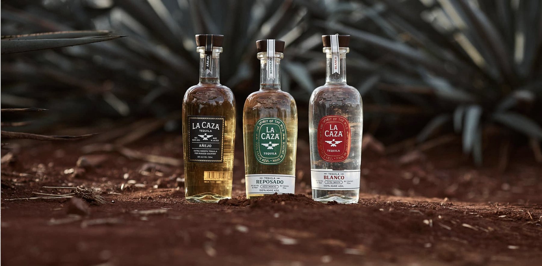 La Caza tequila bottles